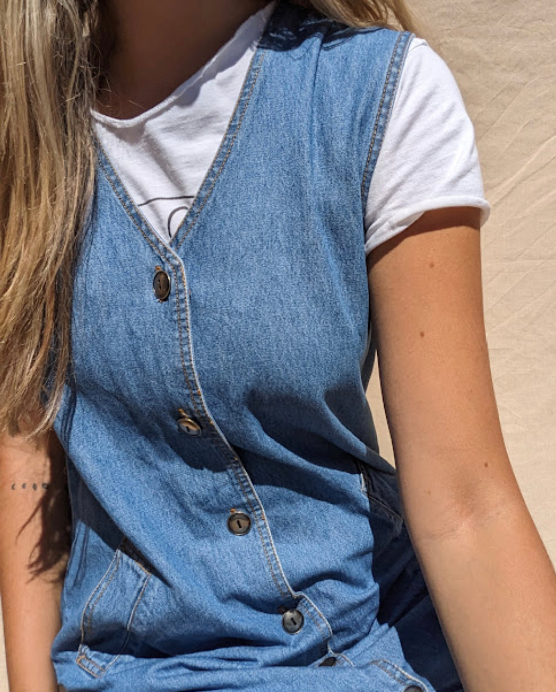 90's Denim Dress // Size 8