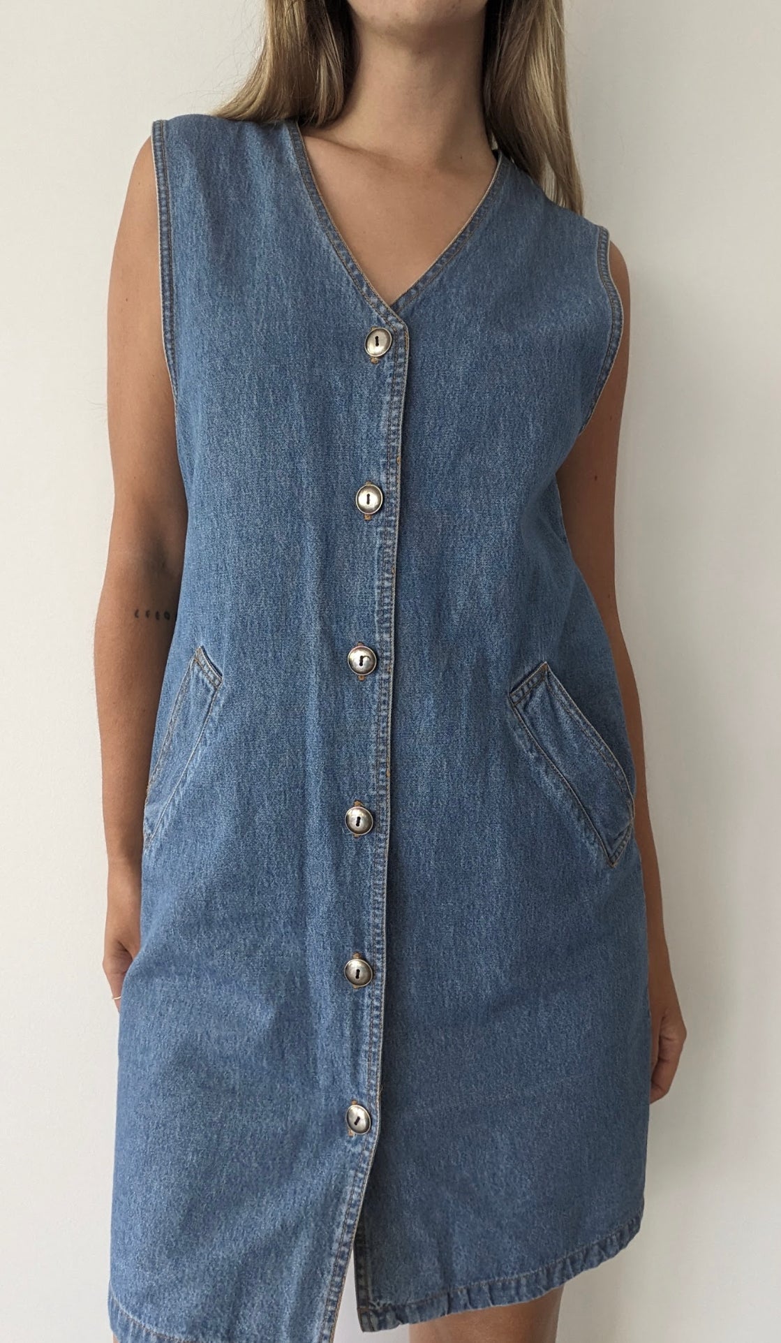 90's Denim Dress // Size 8