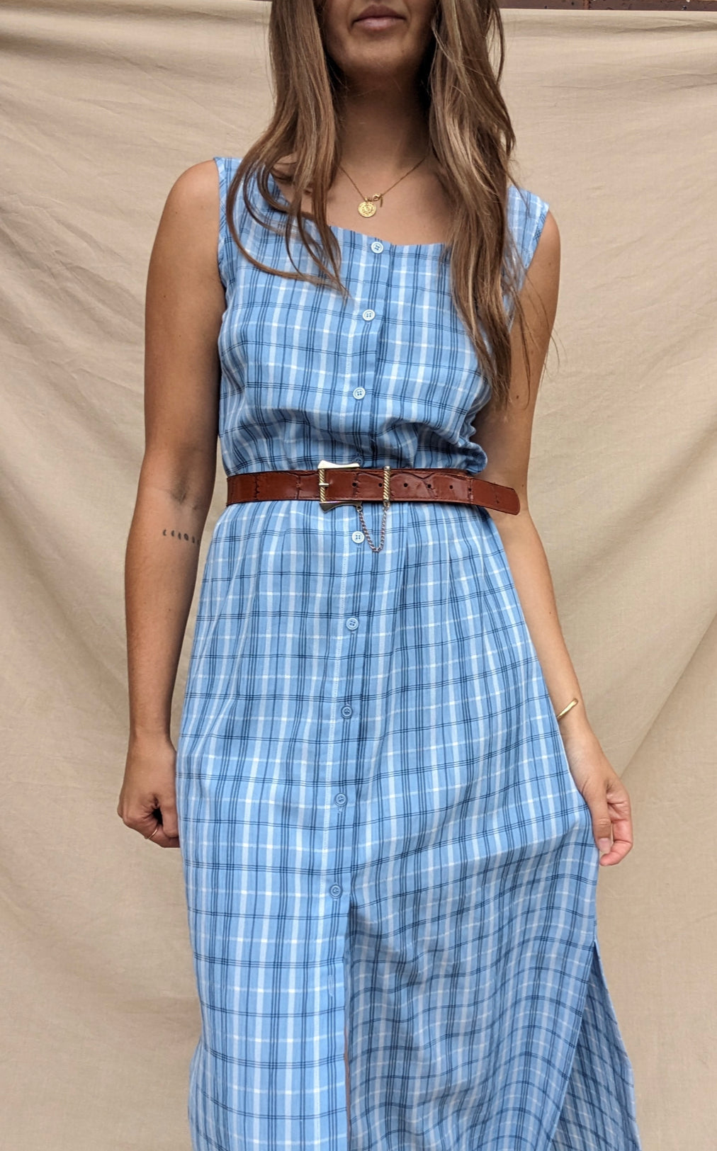 Checkered Maxi Dress // Size 14