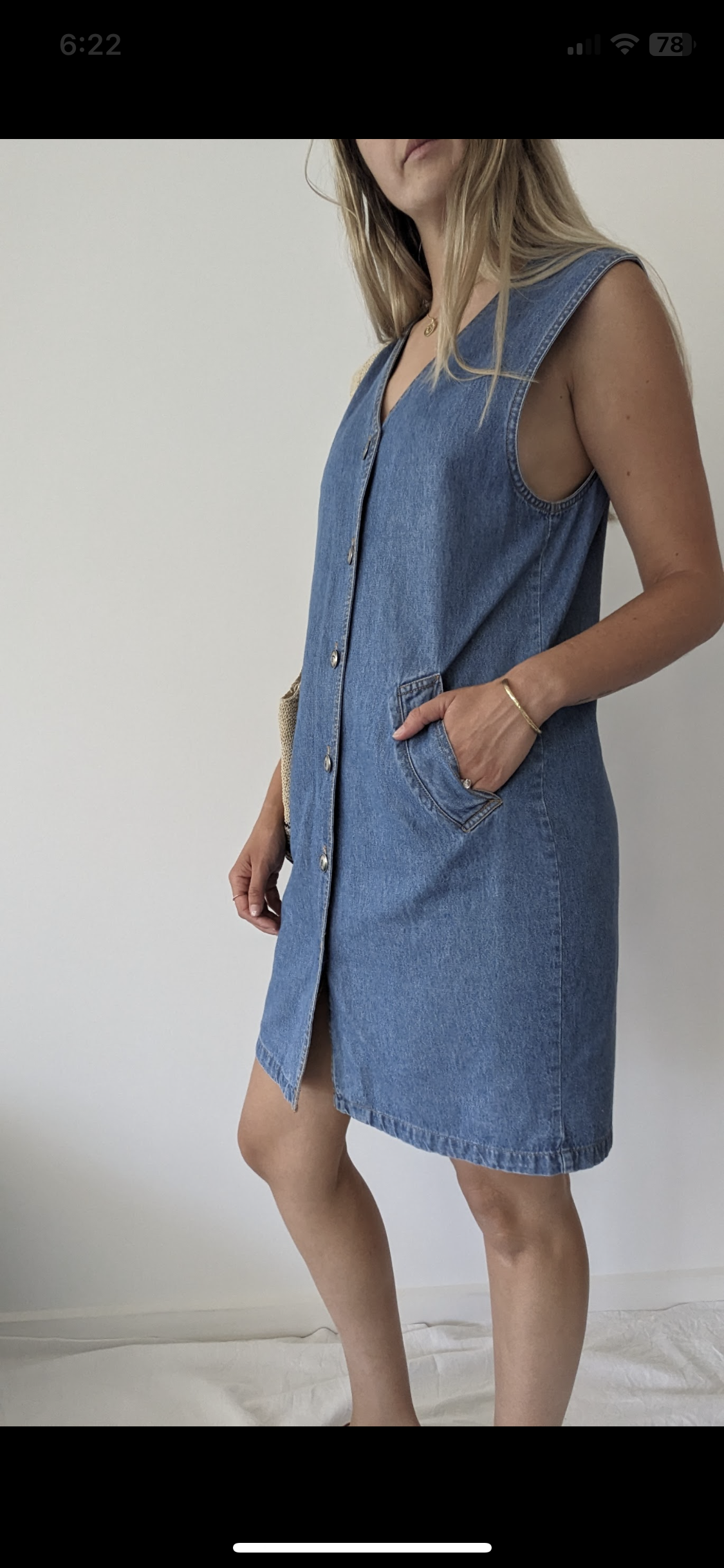 90's Denim Dress // Size 8