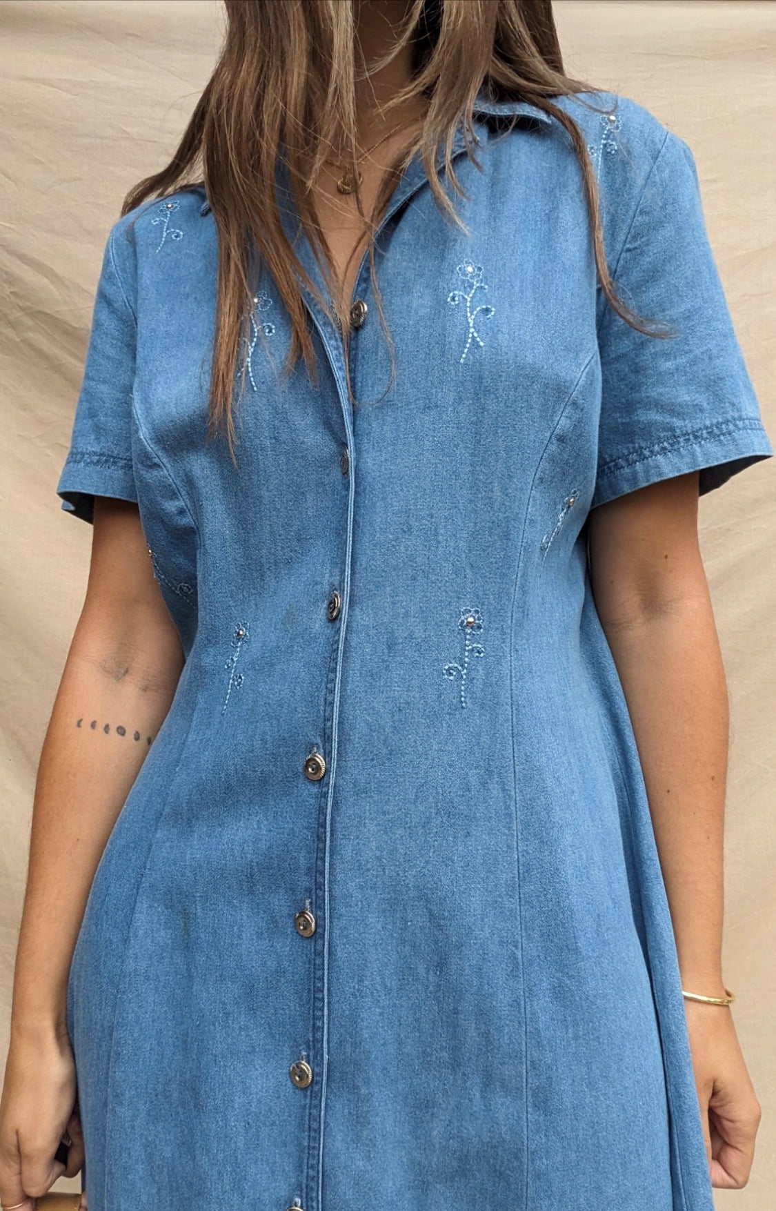 90's Denim Dress // Size 14