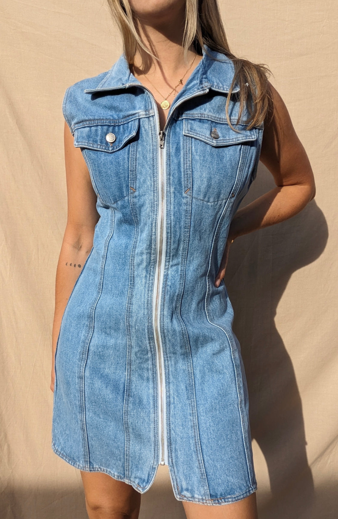 Vintage Denim Dress // Size L