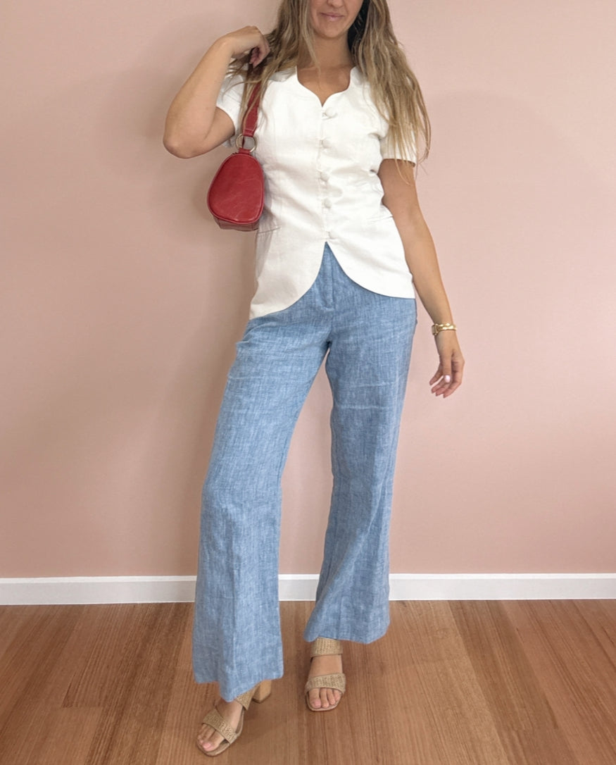 Witchery Linen Trousers // Size 8