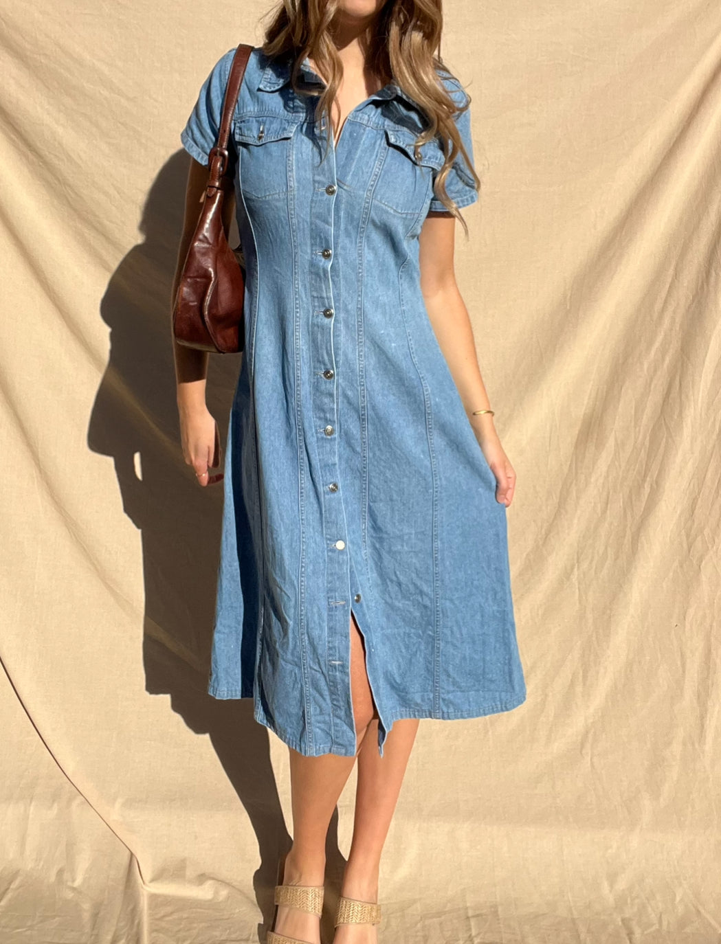 90s Denim Dress // Size 12