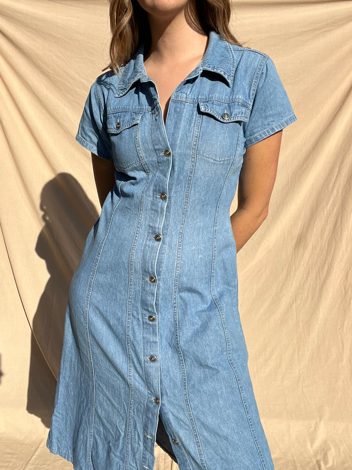 90s Denim Dress // Size 12