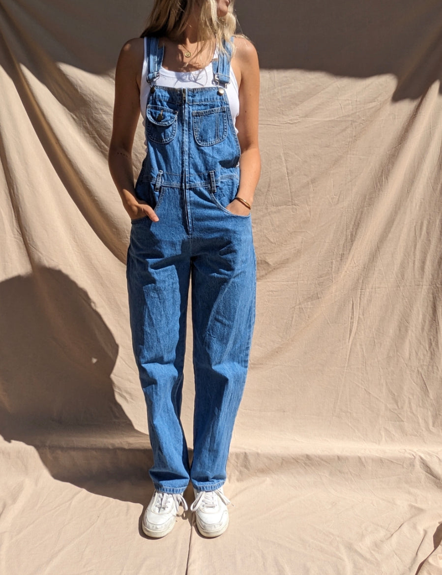 Vintage Denim Overalls // Size S