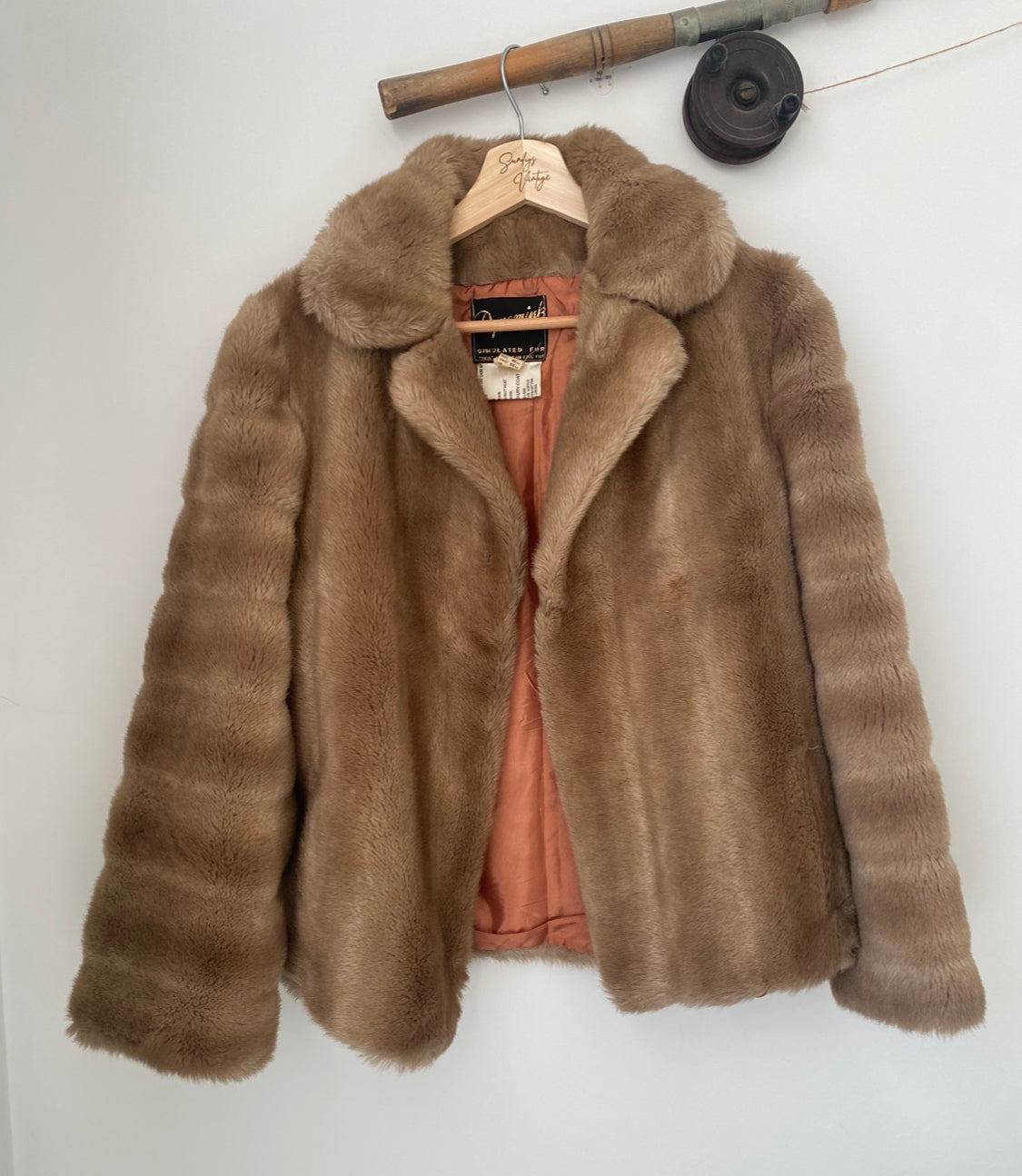 Vintage Dynamink Faux Fur Jacket // Size 12