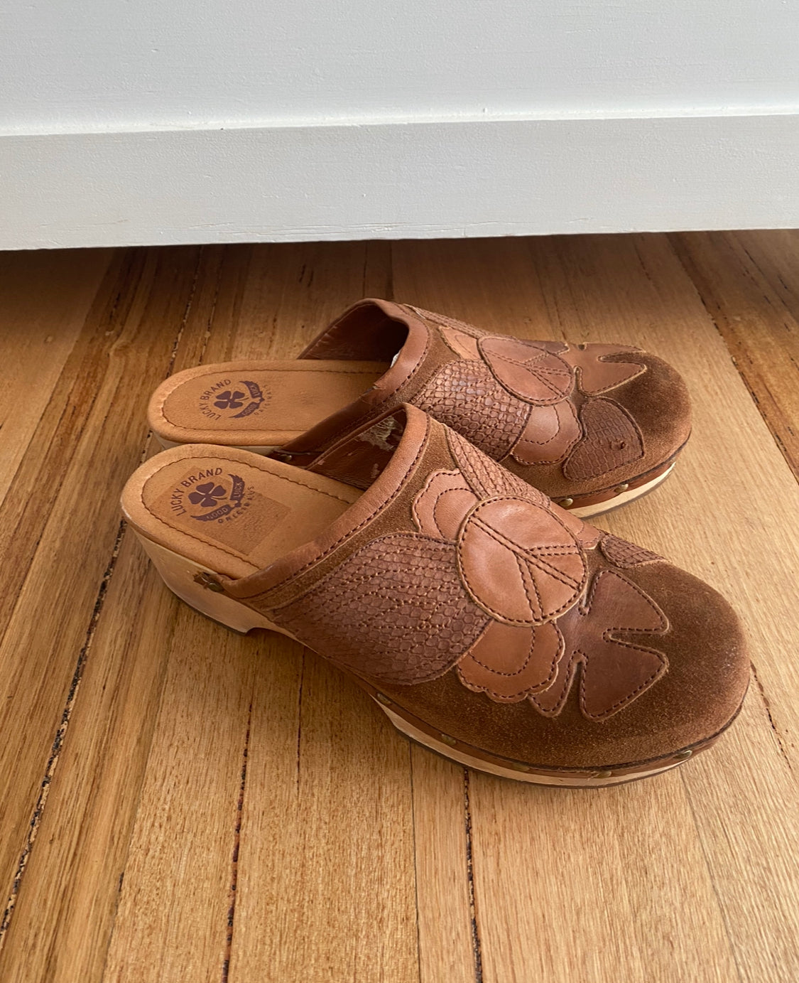 90's Suede Clog Mules // Size 40