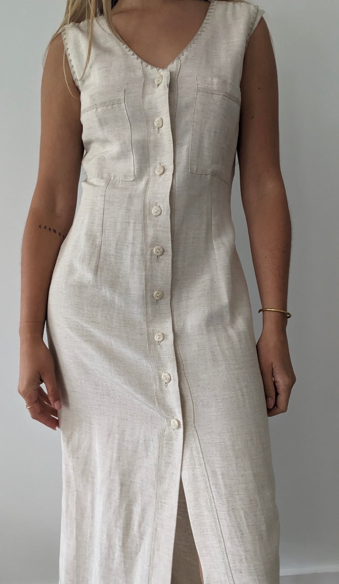 Vintage Beige Dress // Size 44