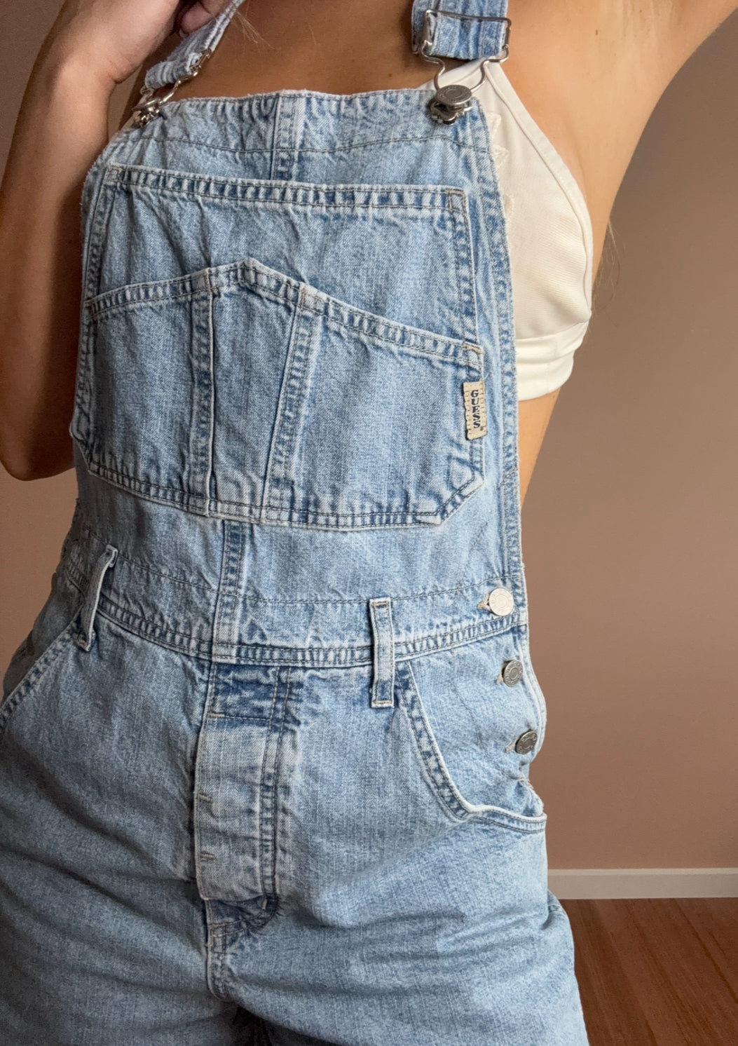 Guess Denim Shortalls // Size M