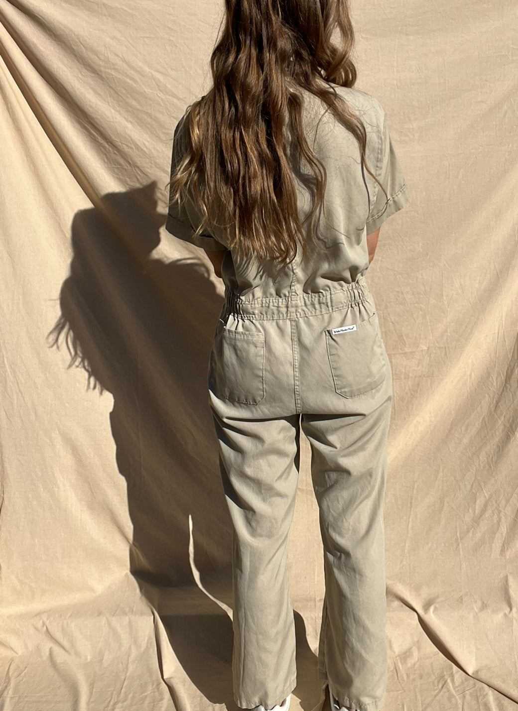 Vintage Beige Boiler Suit // Size 6-10