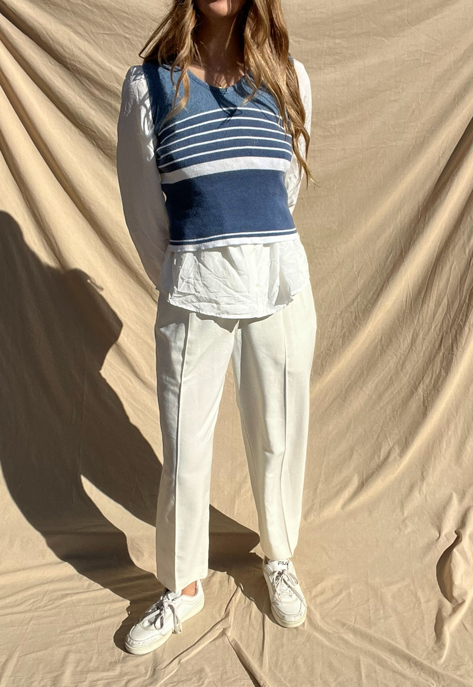 90s Sportsgirl White Trousers // Size 12