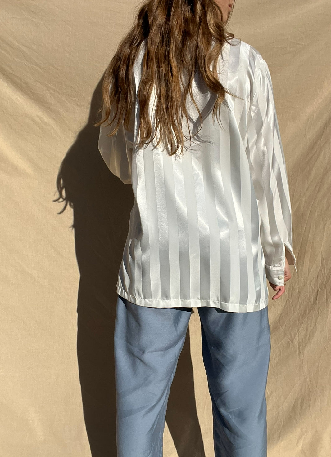 Silky Striped Shirt // Size 16