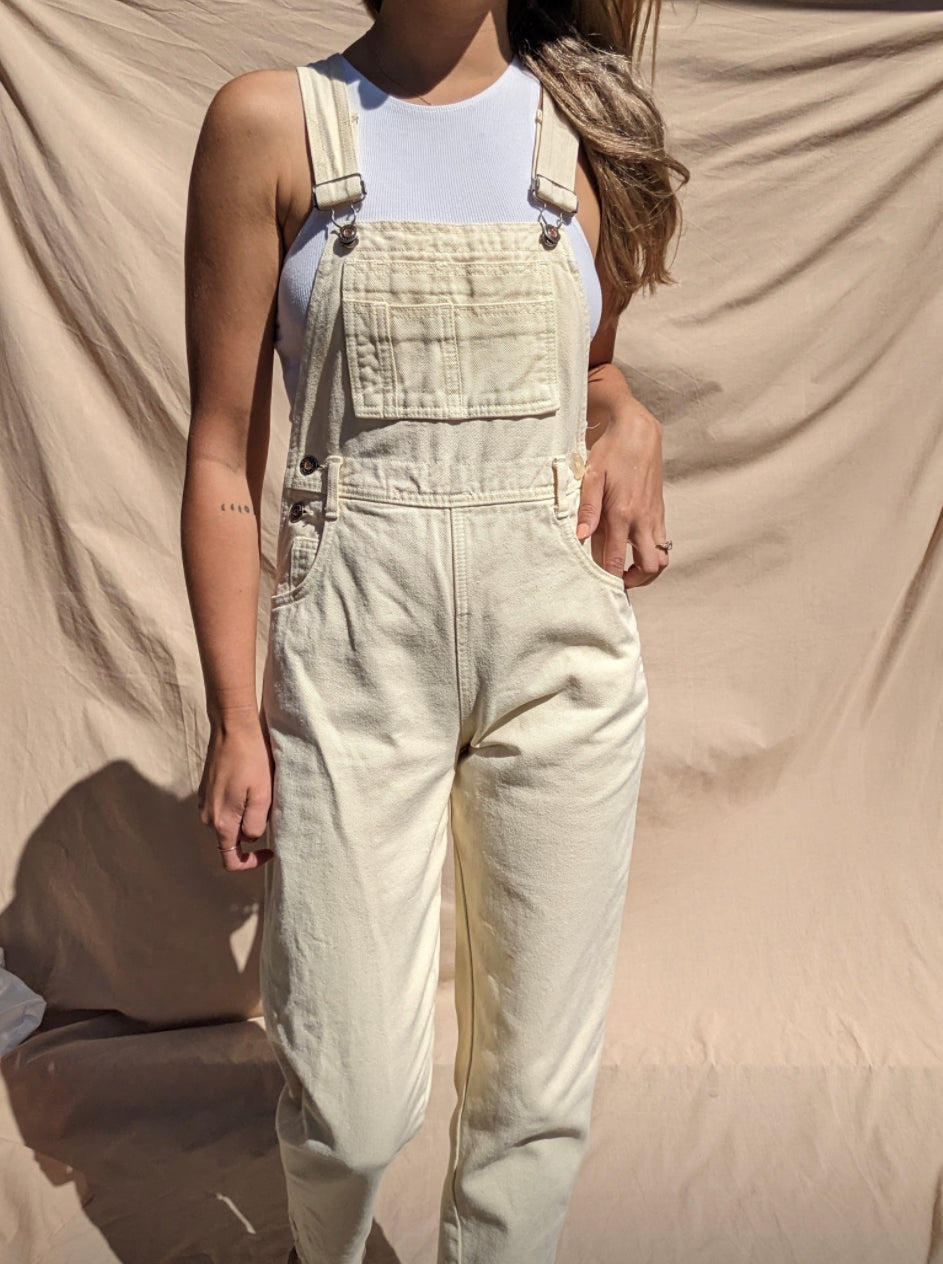 Lemon Yellow Overalls // Size XS