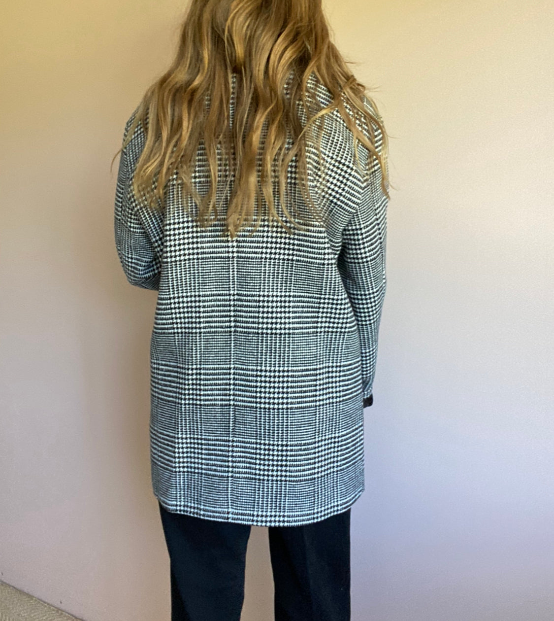 Houndstooth Cotton Jacket // Size XL