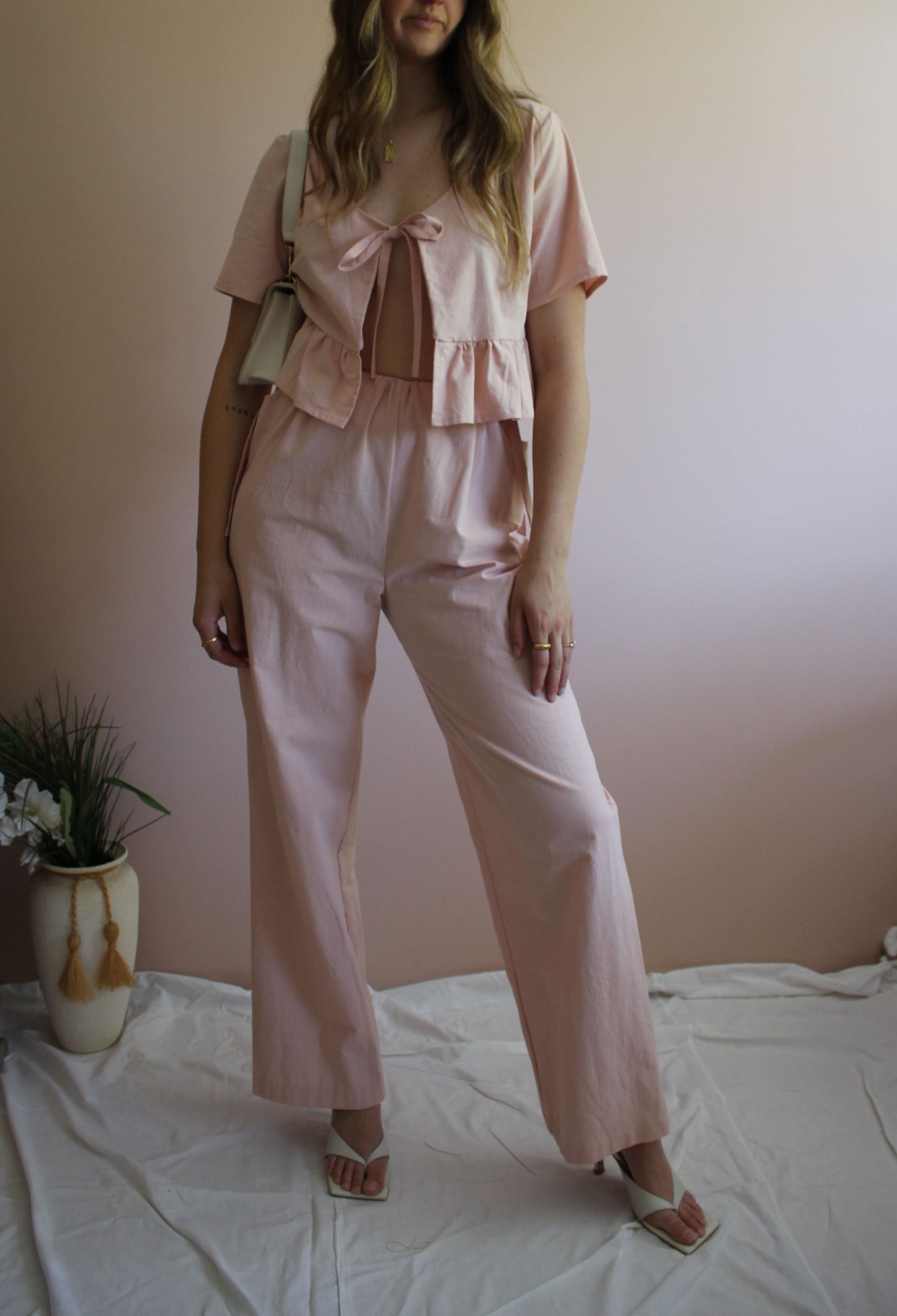 Sunnie Set Cropped - Blush