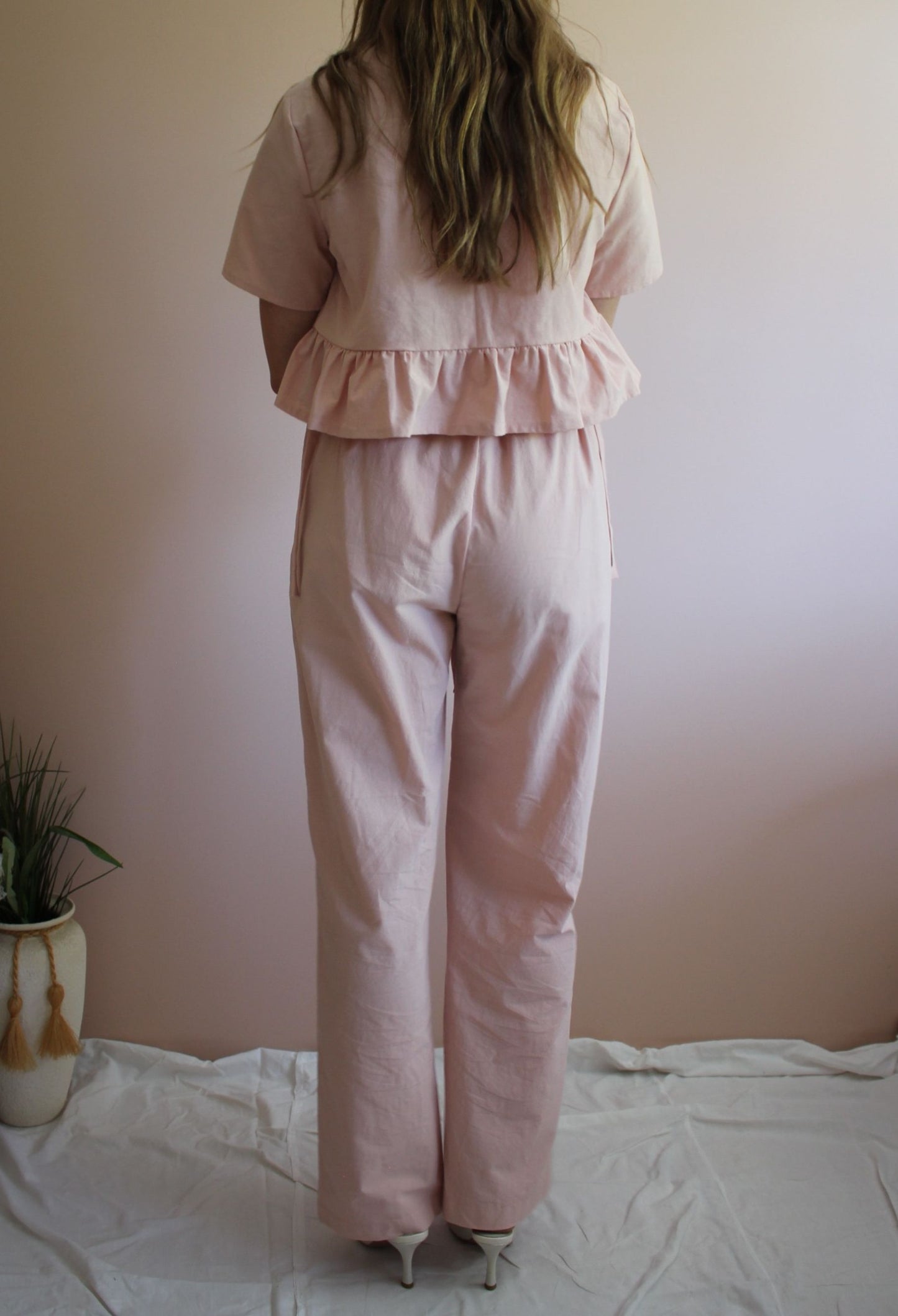 Sunnie Set Cropped - Blush