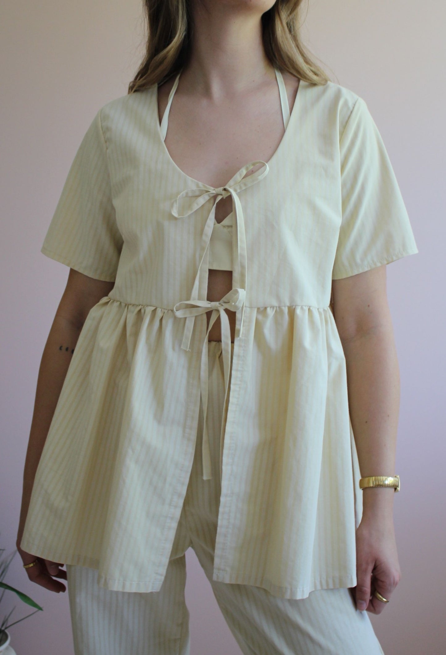 Sunnie Set - Lemon Stripe