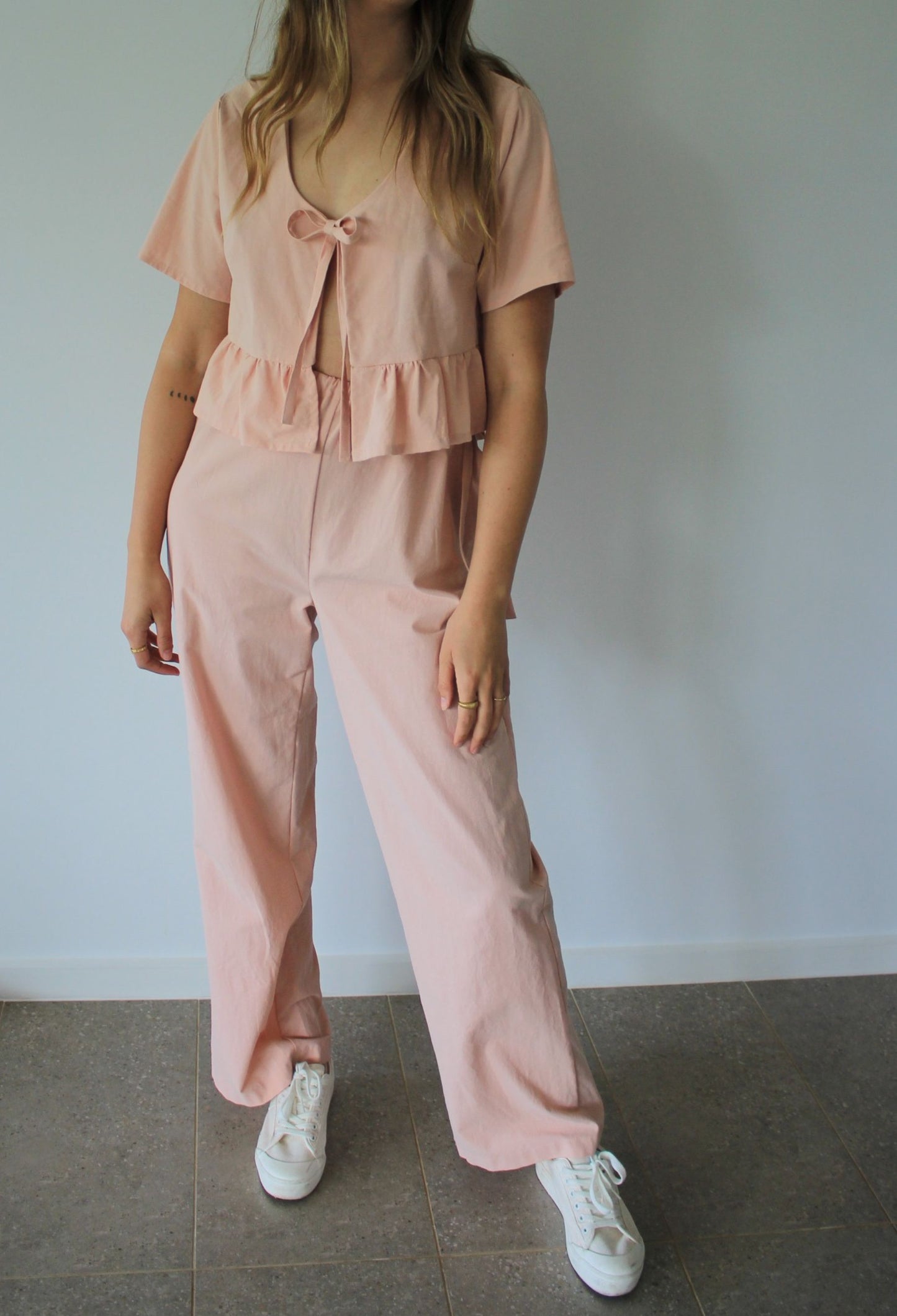 Sunnie Set Cropped - Blush