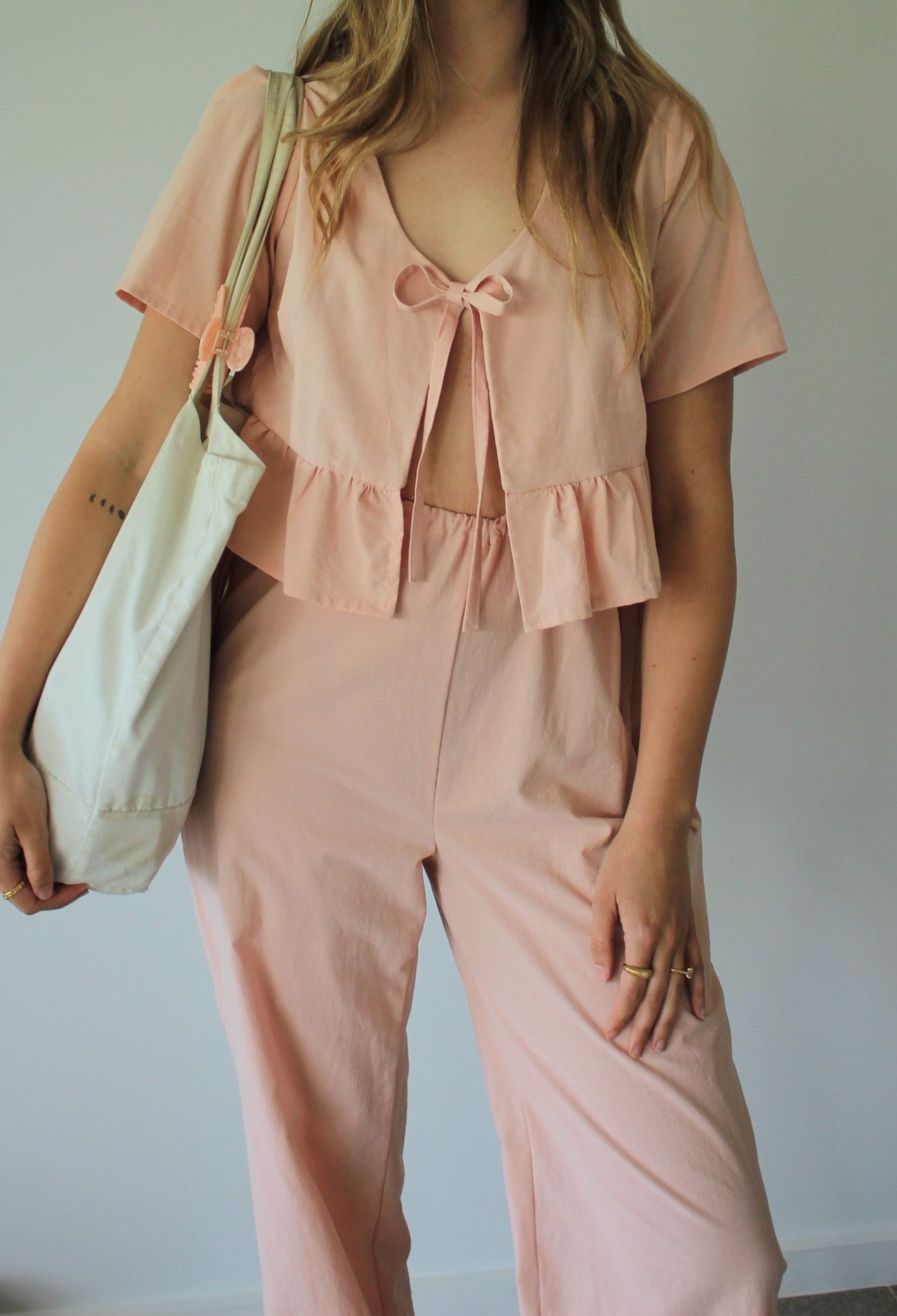 Sunnie Set Cropped - Blush