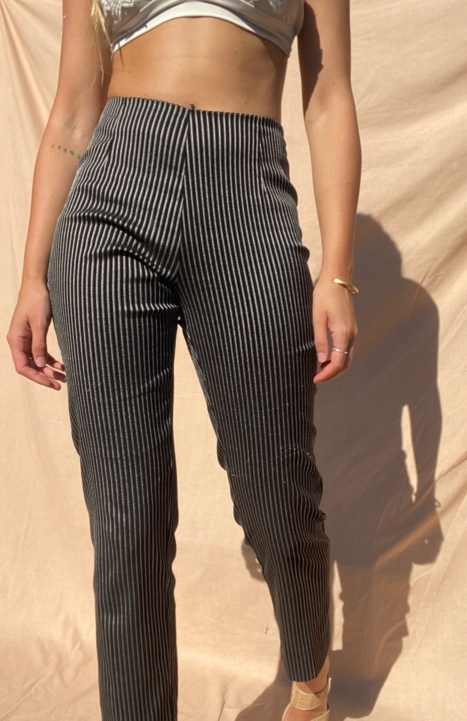 Vintage Striped Trousers // Size 8