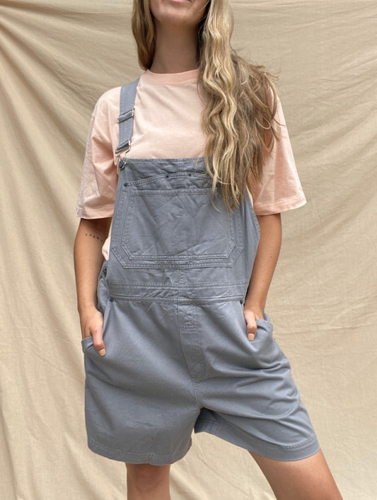 Vintage Grey Shortalls // Size 10-12