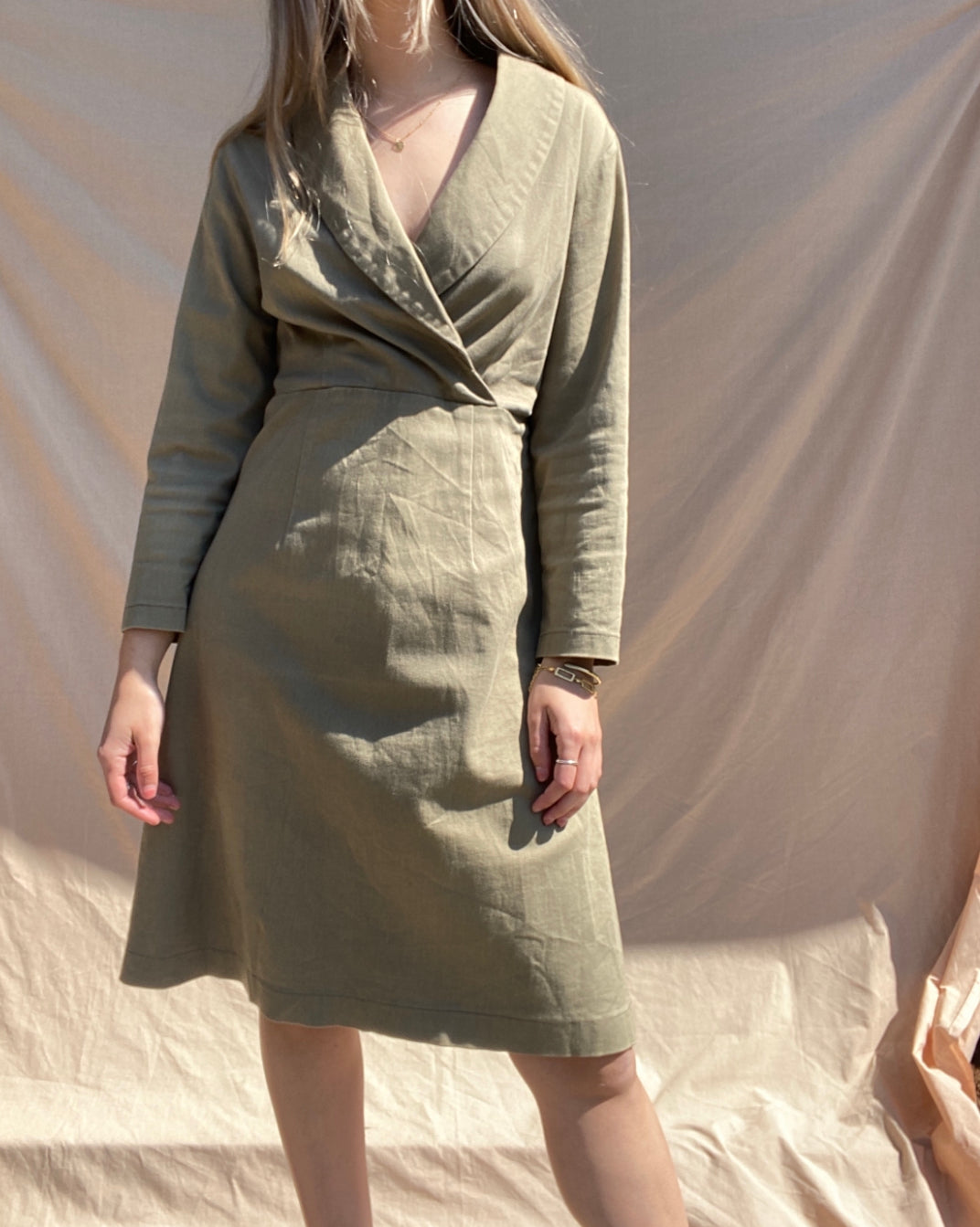 Khaki Dress // Size 10-12