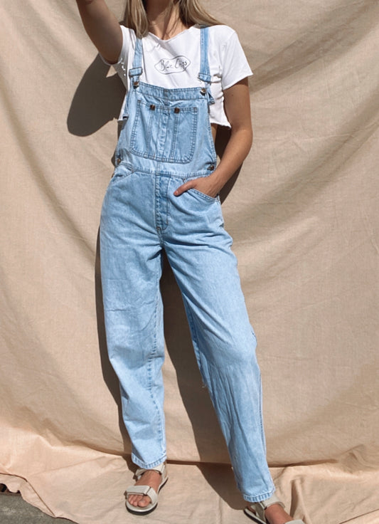 Vintage Denim Overalls // Size S