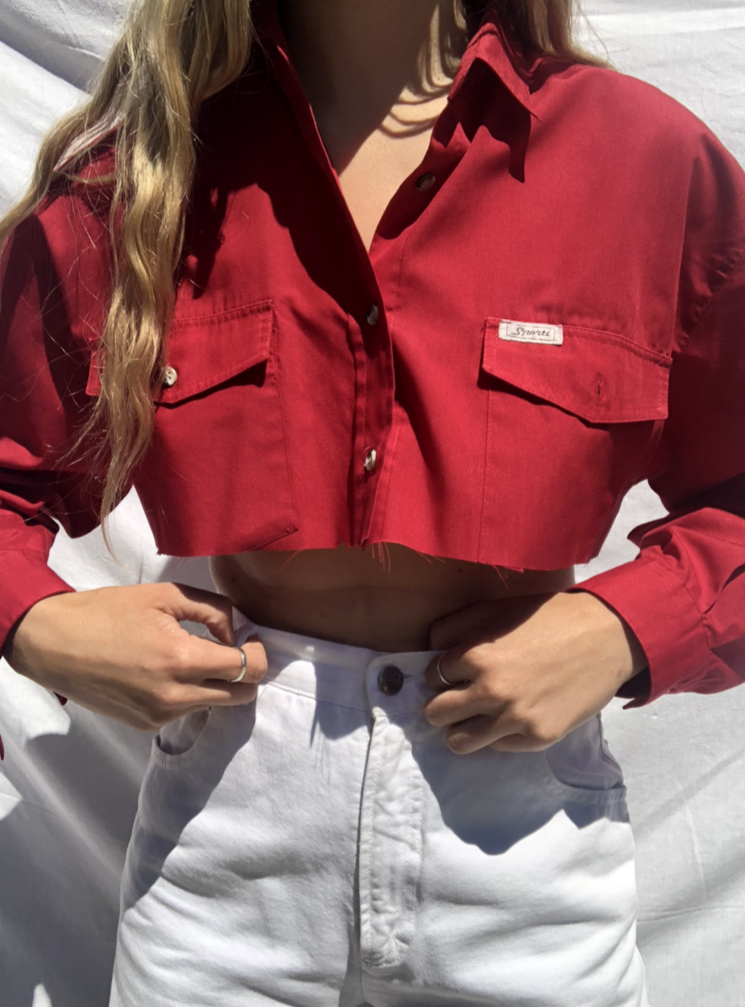 Vintage Katies Cropped Shirt // Size 14